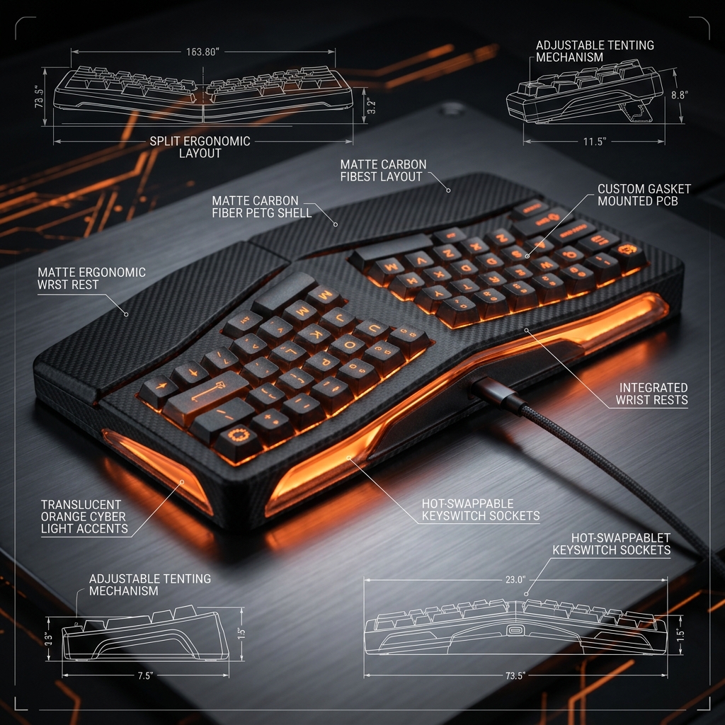 Cyberdeck mechanical keyboard case